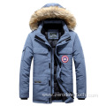 Mens Winter Jackets Stand Collar Hooded Coat